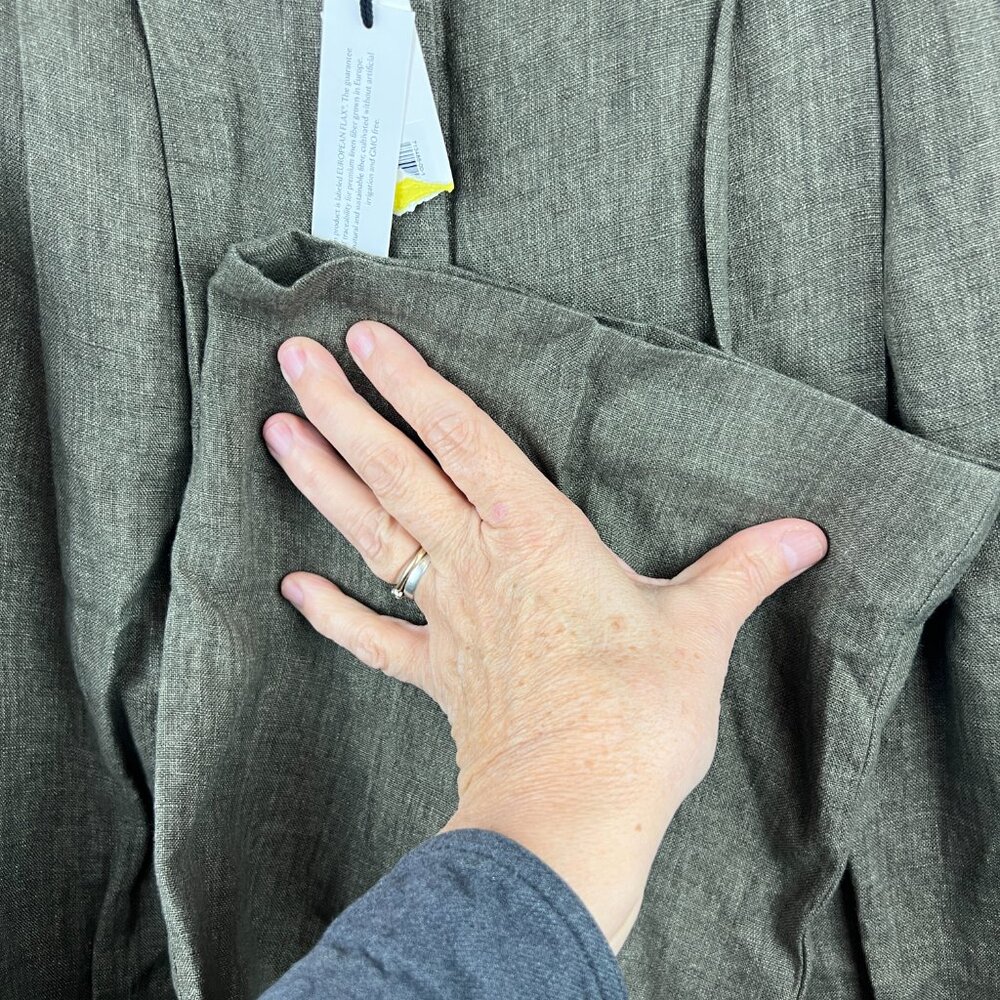 Banana Republic Soho High-Rise Wide-Leg Linen Pant Size 10P - Picture 9 of 10